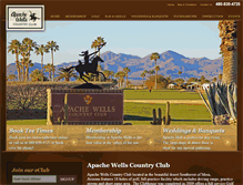 Tablet Screenshot of apachewellscountryclub.com